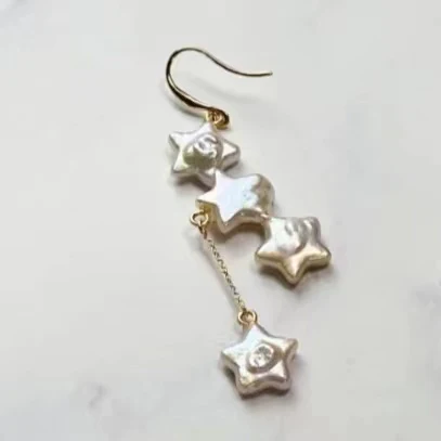 【Live】Twinkling Star(1 Clam Include 5-8 Star Shape Pearls+1 Edission Pearl)